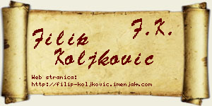 Filip Koljković vizit kartica
